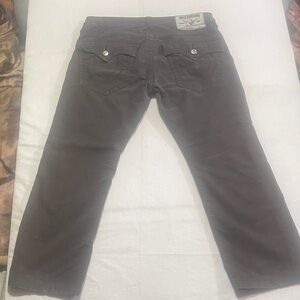 True Religion Men's Dark Brown Straight Jeans corduroy size 33x27